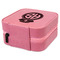 Nurse Travel Jewelry Boxes - Leather - Pink - View from Rear