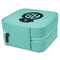Nurse Travel Jewelry Boxes - Leather - Teal - View from Rear