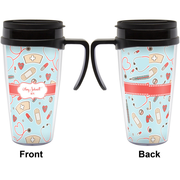 Nurse Travel Mug with Black Handle - Approval
