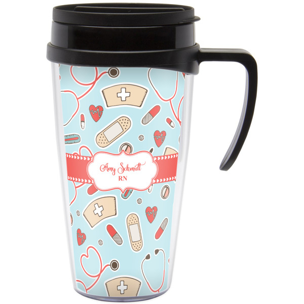 Custom Nurse Acrylic Travel Mug with Handle (Personalized)