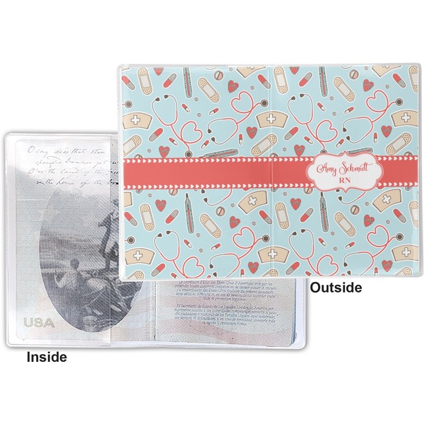 Nurse Vinyl Passport Holder - Flat Front and Back