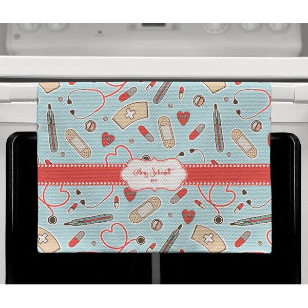 Nurse Waffle Weave Towel - Full Color Print - Lifestyle2 Image