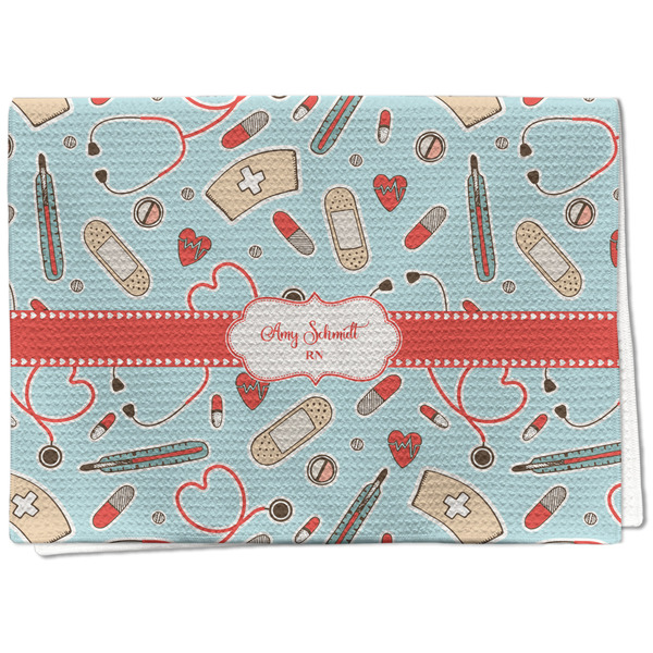 Custom Nurse Kitchen Towel - Waffle Weave - Full Color Print (Personalized)