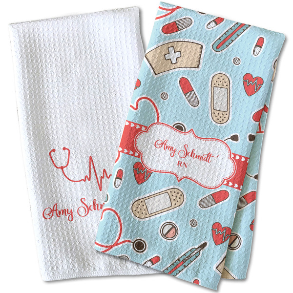 Nurse Waffle Weave Towels - Two Print Styles