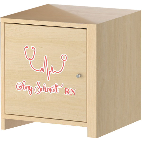 Nurse Wall Graphic on Wooden Cabinet