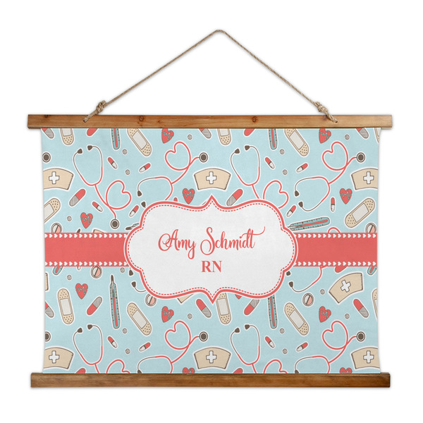Custom Nurse Wall Hanging Tapestry - Wide (Personalized)