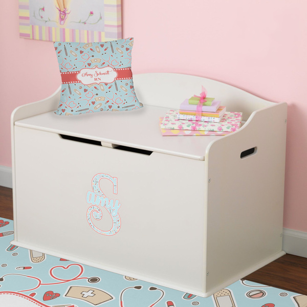 Nurse Wall Name & Initial Small on Toy Chest