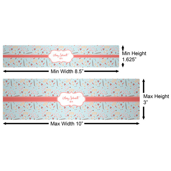 Nurse Water Bottle Labels w/ Dimensions