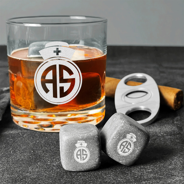 Nurse Whiskey Stones - Set of 3 - In Context