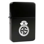 Nurse Windproof Lighter - Black - Double Sided (Personalized)