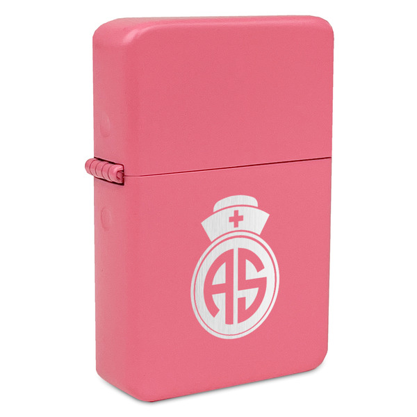 Custom Nurse Windproof Lighter - Pink - Double Sided (Personalized)