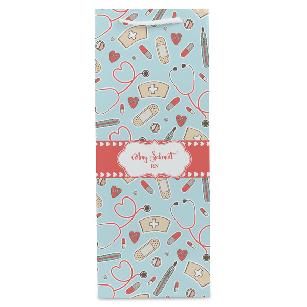Nurse Wine Gift Bag - Matte - Front