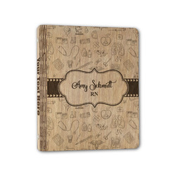 Nurse Wood 3-Ring Binder - 1" Half-Letter Size (Personalized)