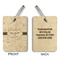 Nurse Wood Luggage Tags - Rectangle - Approval