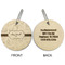 Nurse Wood Luggage Tags - Round - Approval