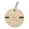 Nurse Wood Luggage Tags - Round - Front/Main