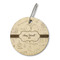 Nurse Wood Luggage Tag - Round (Personalized)