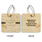 Nurse Wood Luggage Tags - Square - Approval