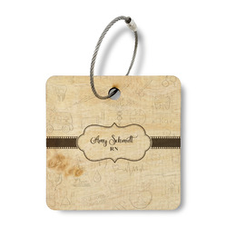 Nurse Wood Luggage Tag - Square (Personalized)