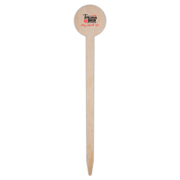 Nurse Wooden 6" Food Pick - Round - Single Pick