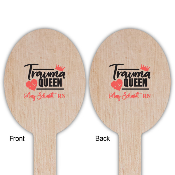 Nurse Wooden Food Pick - Oval - Double Sided - Front & Back