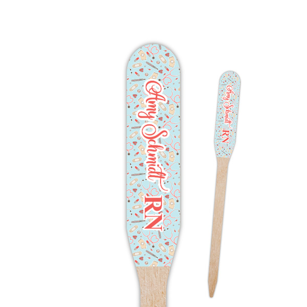 Custom Nurse Paddle Wooden Food Picks - Double Sided (Personalized)