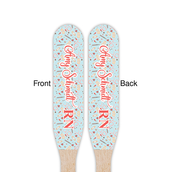 Nurse Wooden Food Pick - Paddle - Double Sided - Front & Back