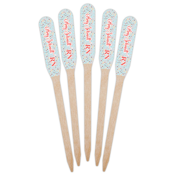 Nurse Wooden Food Pick - Paddle - Fan View