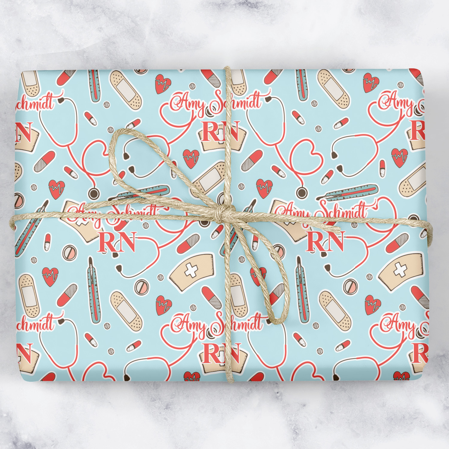 Nurse Wrapping Paper Roll Small (Personalized) YouCustomizeIt