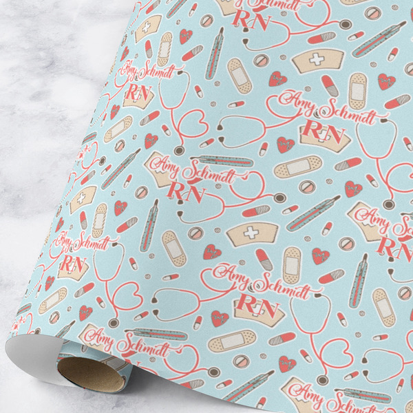 Custom Nurse Wrapping Paper Roll - Large - Matte (Personalized)