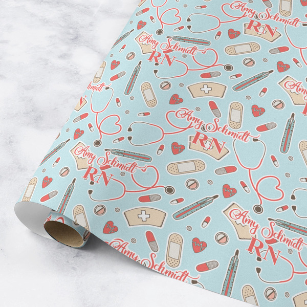 Custom Nurse Wrapping Paper Roll - Medium - Matte (Personalized)