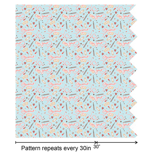 Nurse Wrapping Paper Roll - Satin - Partial Roll