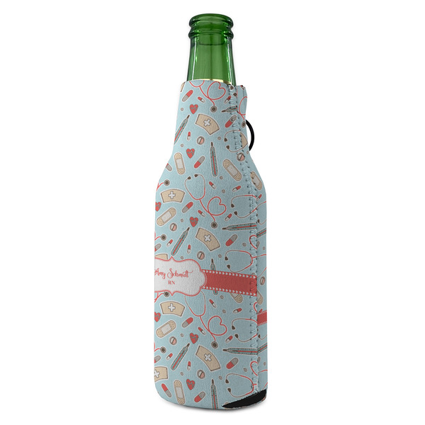 Nurse Zipper Bottle Cooler - ANGLE (bottle)