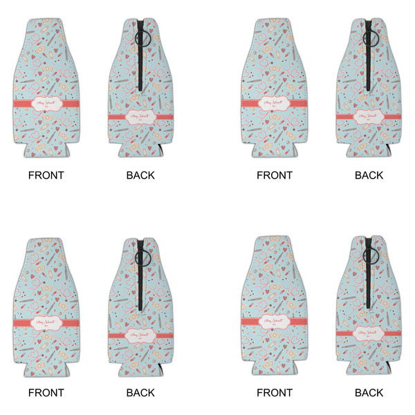 Nurse Zipper Bottle Cooler - Set of 4 - APPROVAL