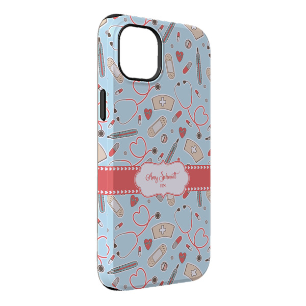 Custom Nurse iPhone Case - Rubber Lined - iPhone 14 Plus (Personalized)
