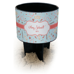 Nurse Black Beach Spiker Drink Holder (Personalized)