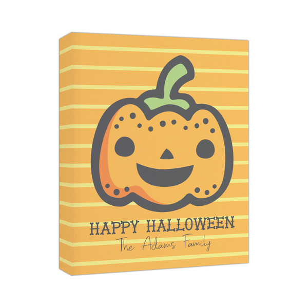 Custom Halloween Pumpkin Canvas Print - 11x14 (Personalized)