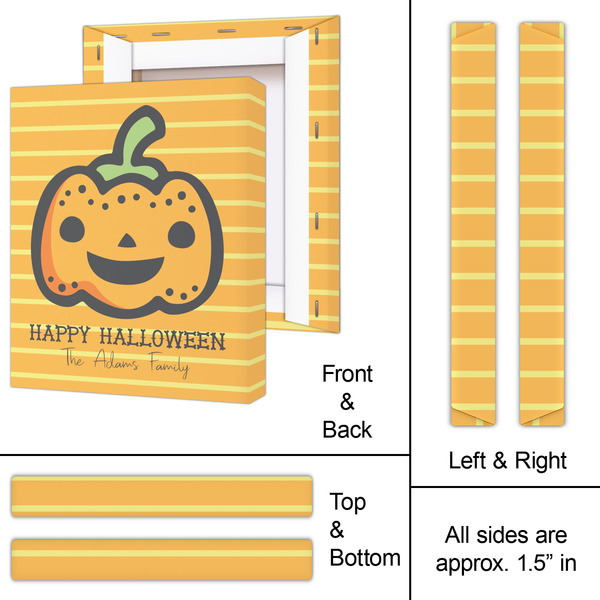 Halloween Pumpkin 11x14 - Canvas Print - Approval