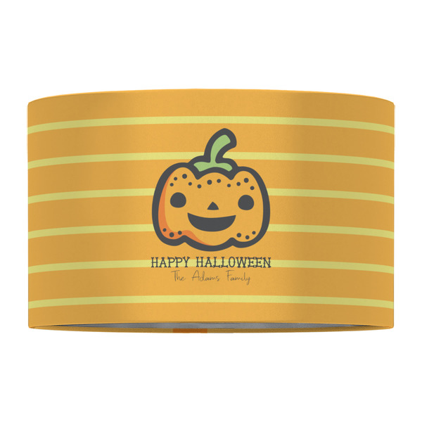 Halloween Pumpkin 12" Drum Lampshade - FRONT (Fabric)