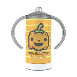 Halloween Pumpkin 12 oz Stainless Steel Sippy Cup (Personalized)