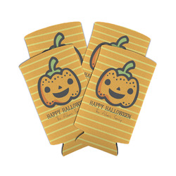 Halloween Pumpkin Can Cooler (tall 12 oz) - Set of 4 (Personalized)