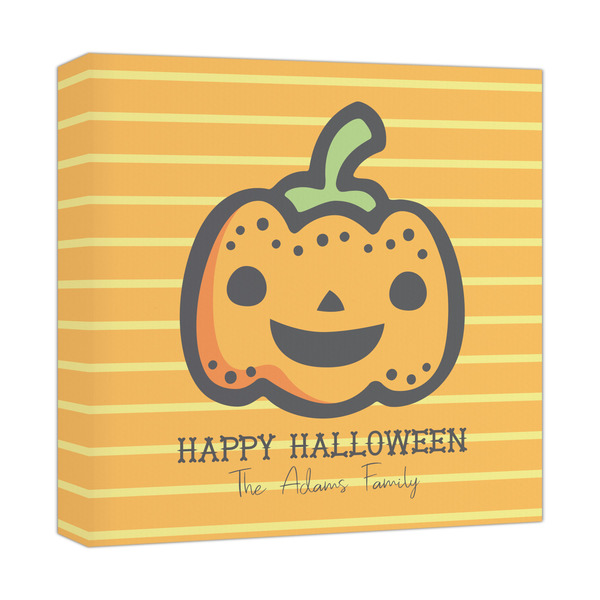Custom Halloween Pumpkin Canvas Print - 12x12 (Personalized)