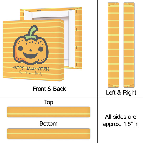 Halloween Pumpkin 12x12 - Canvas Print - Approval