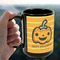 Halloween Pumpkin 15oz. Black Mug - LIFESTYLE