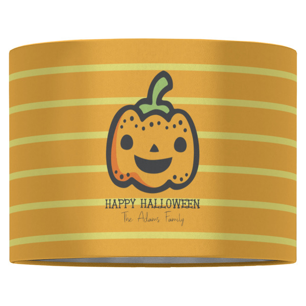 Halloween Pumpkin 16" Drum Lampshade - FRONT (Fabric)