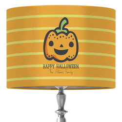 Halloween Pumpkin 16" Drum Lamp Shade - Fabric (Personalized)
