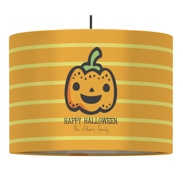 Halloween Pumpkin 16" Drum Lampshade - PENDANT (Fabric)