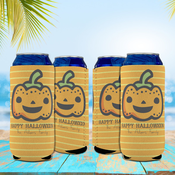 Halloween Pumpkin 16oz Can Sleeve - Set of 4 - LIFESTYLE