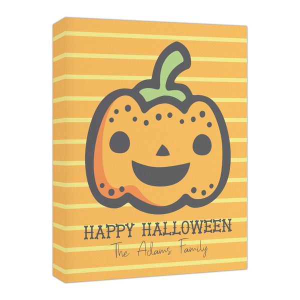 Custom Halloween Pumpkin Canvas Print - 16x20 (Personalized)