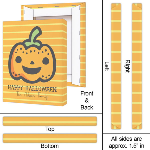 Halloween Pumpkin 16x20 - Canvas Print - Approval